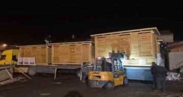 Bartın’dan deprem bölgesine ahşap konteyner desteği