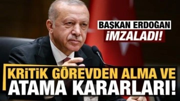 Başkan Erdoğan imzaladı: Kritik görevden alma ve atama kararları!