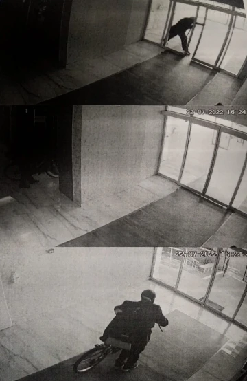 Bastonlu hırsız güvenlik kameralarına yakalandı
