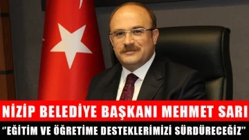 Belediye Başkanı Sarı, ‘’Eğitim ve öğretime desteklerimizi sürdüreceğiz’’