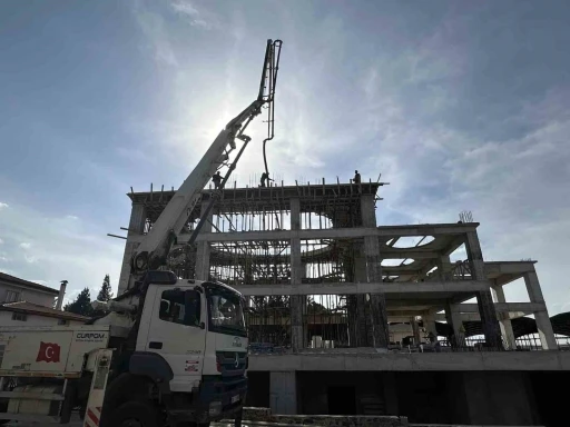 Beyağaç Çarşı Cami İnşaatı Hızla İlerliyor
