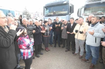 Beyşehir’den Hatay’a 6 tır dolusu yardım malzemesi ve 2 otobüs gönüllü dualarla yola çıktı
