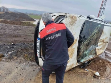 Bingöl’de kontrolden çıkan otomobil takla attı: 1 yaralı
