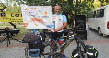 Bisikletiyle 43 şehir gezip kök hücre bağışını anlatıyor