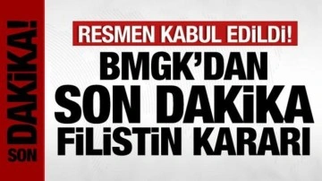 BMGK'dan son dakika Filistin kararı! Resmen kabul edildi!