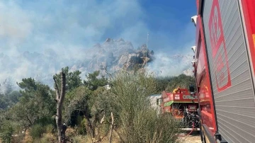 Bodrum’da çıkan yangın MUSKİ’nin arıttığı su ile söndürüldü
