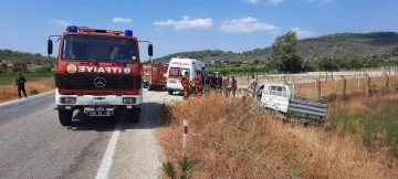 Bodrum’da kamyonet tarlaya uçtu: 2 yaralı
