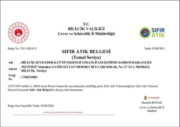 BŞEÜ “Sıfır Atık” çalışmalarını tamamladı
