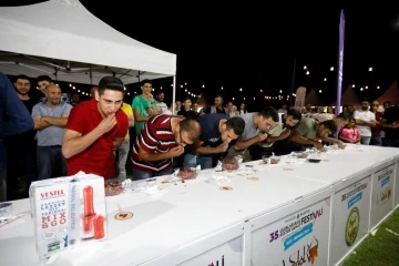 Bursa’da çilek yeme yarışması
