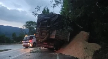 Bursa’da kamyon devrildi: 1 yaralı
