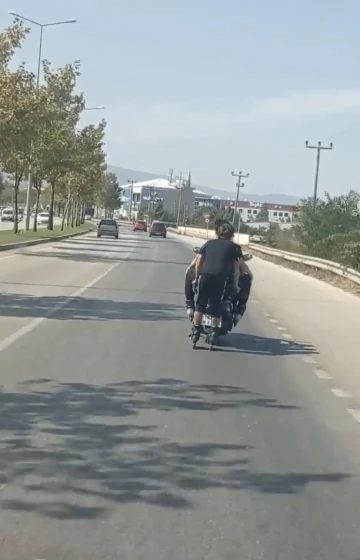 Bursa’da patenli gencin tehlikeli yolculuğu
