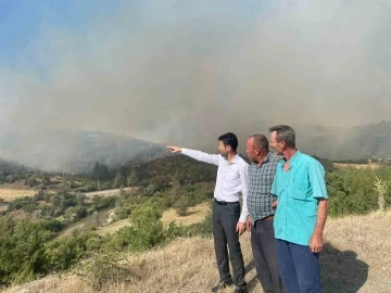 Bursa’daki orman yangınına havadan müdahale sürüyor
