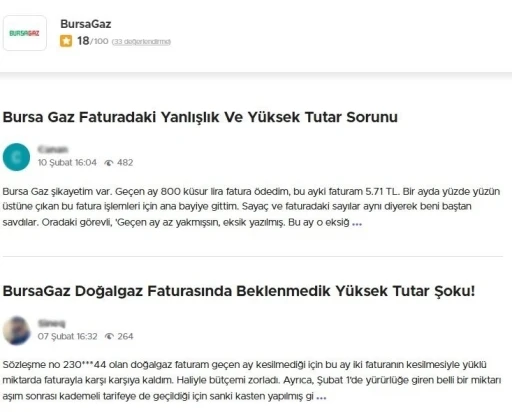 Bursagaz vatandaşı canından bezdirdi
