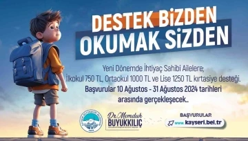 Büyükşehir’in kırtasiye desteği için başvurular başladı
