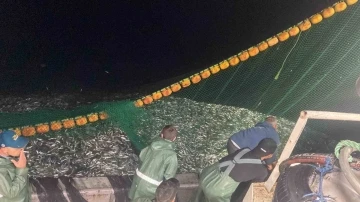 Çanakkale Boğazı’nda 30 ton sardalya yakaladı
