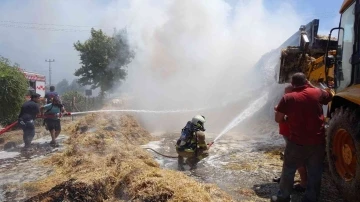 Çanakkale’de 20 ton saman küle döndü
