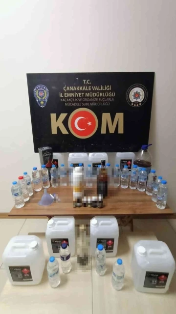 Çanakkale polisinden sahte alkol operasyonu
