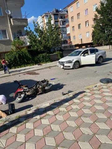 Çankırı’da motosiklet ile otomobil çarptı: 1 yaralı
