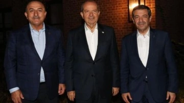 Çavuşoğlu, KKTC Cumhurbaşkanı Tatar ve mevkidaşı Ertuğruloğlu ile görüştü