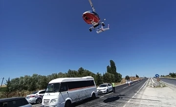 ‘Cayrokopter’ destekli trafik denetimi gerçekleştirildi
