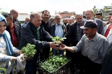 Çiftçilere 10 bin fide ve fidan dağıtıldı
