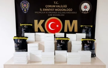 Çorum polisinden kaçak sigara operasyonu
