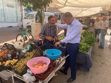 Çuhadar, pazarcı esnafının sıkıntılarını dinledi
