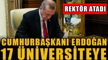 Cumhurbaşkanı Erdoğan 17 üniversiteye rektör atadı