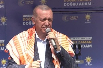 Cumhurbaşkanı Erdoğan, Aydın Mitinginde açıklamalarda bulunuyor