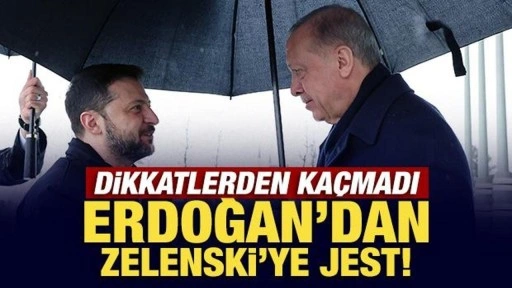 Cumhurbaşkanı Erdoğan'dan Zelenski'ye jest! Fotoğraftaki detay dikkatlerden kaçmadı