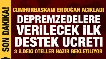 Cumhurbaşkanı Erdoğan deprem bölgesinde! Depremzedelere yapılacak yardımı açıkladı