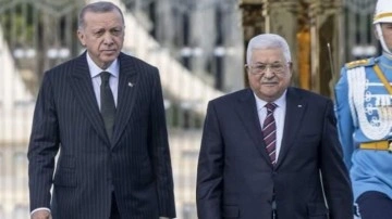 Cumhurbaşkanı Erdoğan Mahmud Abbas'ı karşıladı