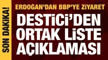 Cumhurbaşkanı Erdoğan'dan Destici'ye ziyaret: Açıklama yapılıyor