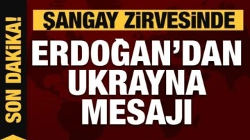 Cumhurbaşkanı Erdoğan'dan Şangay zirvesinde Ukrayna mesajı