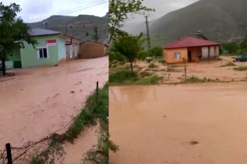 Darende'de sağanak yağış etkili oldu