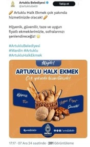 DEM’li Artuklu Belediyesinin yerine getirmediği halk ekmek vaadine tepki