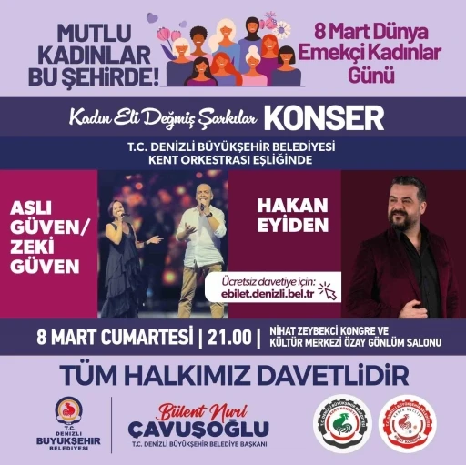 Denizli Büyükşehirden 8 Mart Dünya Emekçi Kadınlar Gününe özel etkinlikler
