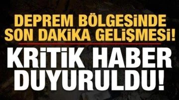 Deprem bölgesinde son dakika gelişmesi! Bakanlık kritik haberi duyurdu...