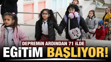 Depremin ardından 71 ilde ikinci dönemin ilk zili bugün çalacak