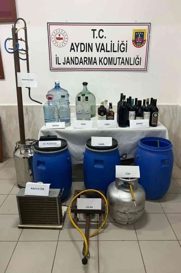 Didim’de 350 litre kaçak içki ele geçirildi
