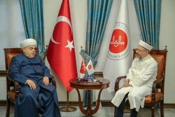 Diyanet İşleri Başkanı Erbaş, Kafkas Müslümanları İdaresi Başkanı Paşazade ile bir araya geldi