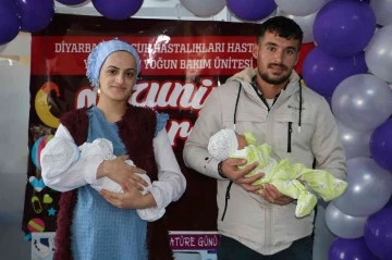 Diyarbakır’da ikiz prematüre bebekler hastaneden ’mezun’ oldu
