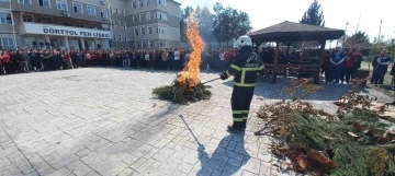 Dörtyol’da öğrencilere ve personellere yangın eğitimi verildi

