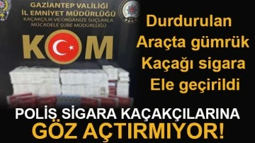 Durdurulan araçta gümrük kaçağı sigara ele geçirildi