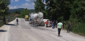 (Düzeltme) Düzce’de tırın çarptığı kadın yaralandı
