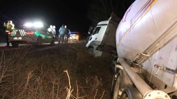 Edirne’de alkolü tır sürücüsü şarampole uçtu
