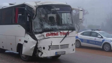 Edirne’de trafik kazası: 20 yaralı
