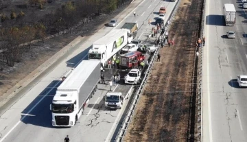 Edirne’deki kazada ölü sayısı 2’ye yükseldi: Olay yeri havadan görüntülendi
