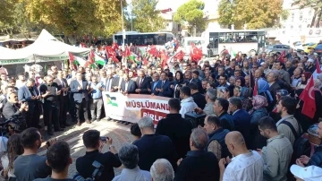 Edirneliler Gazze’ye destek için tek yürek oldu
