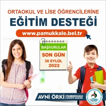 Eğitim yardımı başvurularında son gün 30 Eylül
